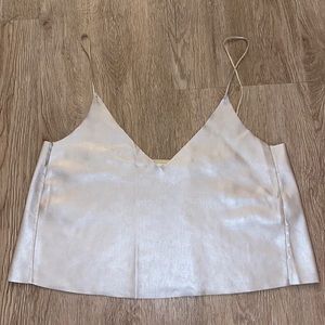Metallic v neck tank
